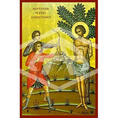 Sebastian, Mounted Icon Print Size: 20cm x 26cm