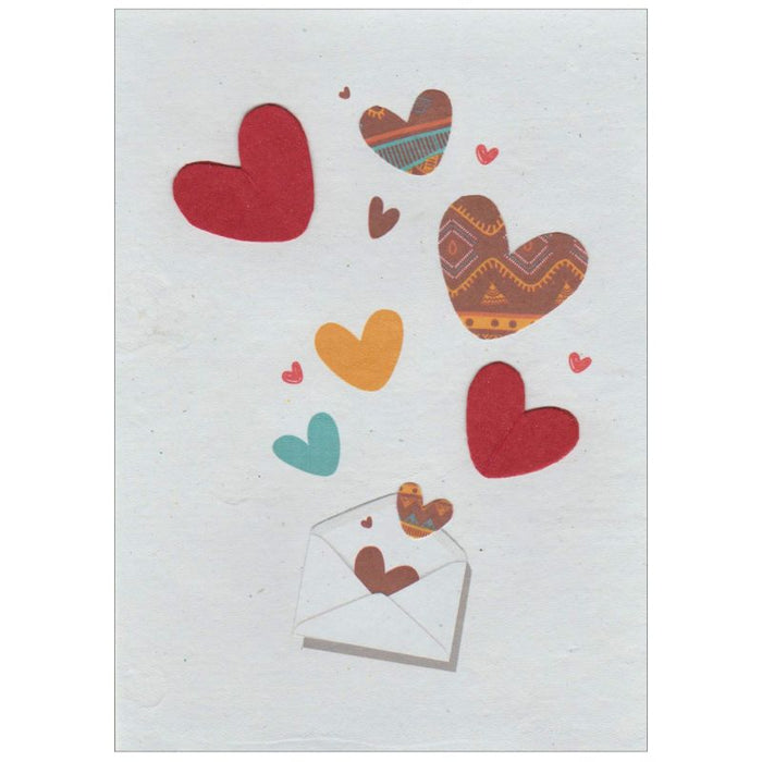 Sending Love, Fair Trade Greetings Card, Blank Inside