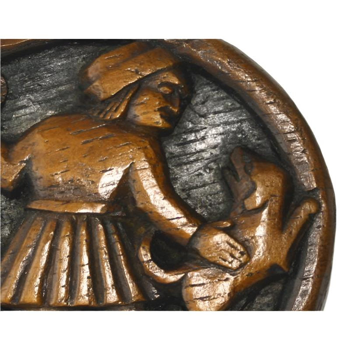 Shepherd and His Dog Beverley Minster, Replica Church Woodcarving 13cm / 5 Inches Diameter