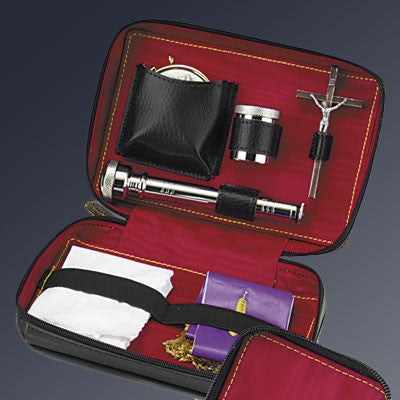 Sick Call Mass Set In a Quality Zipped Black Leather case