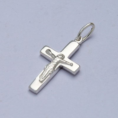 Sterling Silver Crucifix 24mm In Length Thick Cast