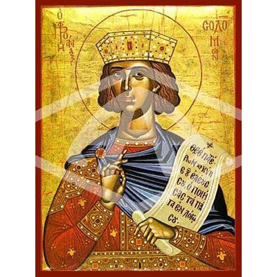 Solomon, King and Holy Prophet, Mounted Icon Print Size 10cm x 14cm
