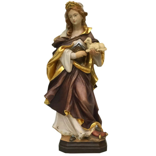 Statues Catholic Saints, St Agnes Available In 9 Sizes From 25cm up to 150cm Woodcarving