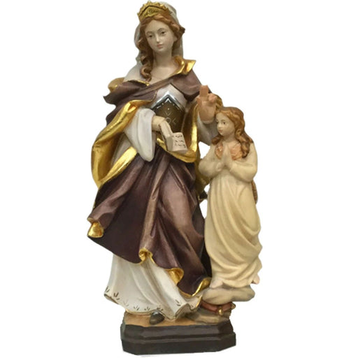 Statues Catholic Saints, St Anne & The Virgin Wood Carved Statue Available In 9 Sizes From 25cm up to 150cm