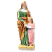 Statues Catholic Saints, St Anne & The Virgin Statue 30cm - 12 Inches High Plaster Cast Figurine