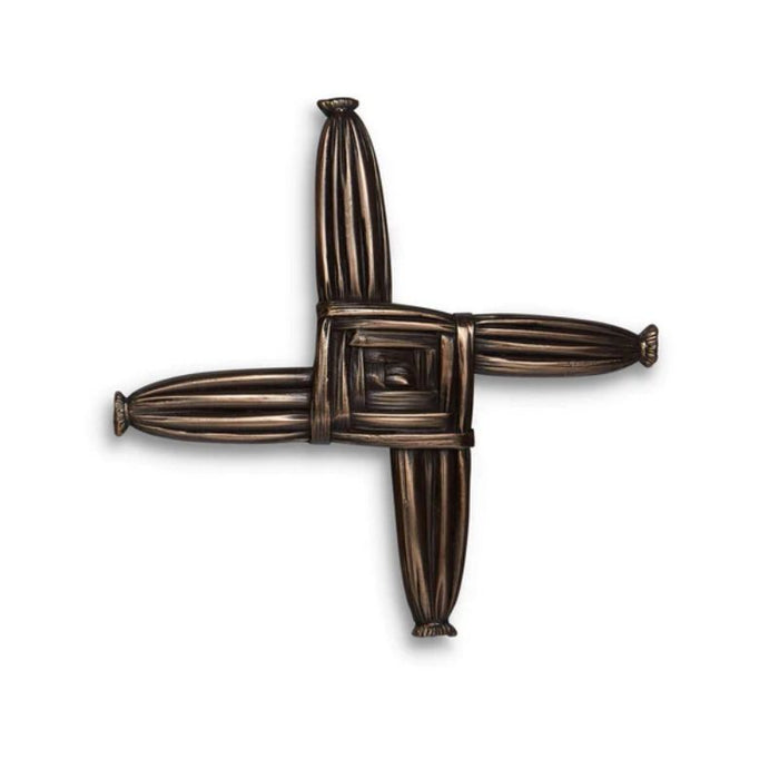 St Bridget Cross, Hand Cast Bronze Resin Cross 15cm x 15cm, From The Wild Goose Studio