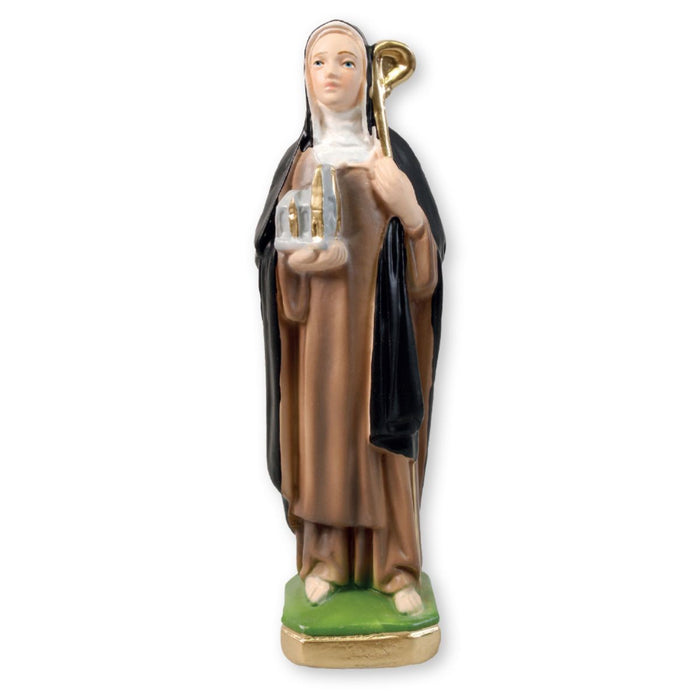 Statues Catholic Saints, St Bridget Statue 20cm - 8 Inches High Plaster Cast Figurine
