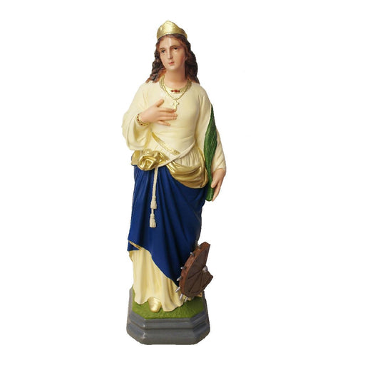Statues Catholic Saints, St Catherine Statue 44cm - 17.5 Inches High Plaster Cast Figurine