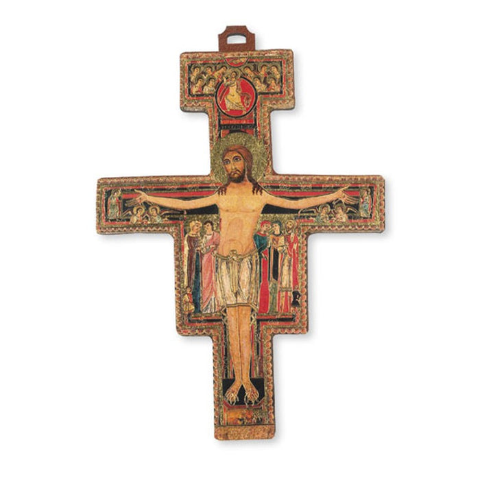 St Francis Cross - San Damiano Crucifix, 7.5cm / 3 Inches High