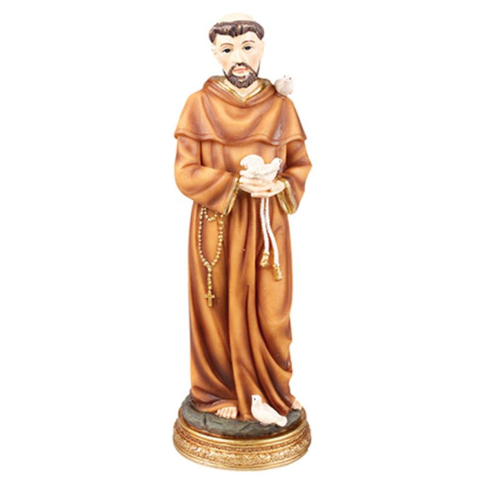 St Francis of Assisi, Statue 12.5cm / 5 Inches High Handpainted Resin Cast Figurine