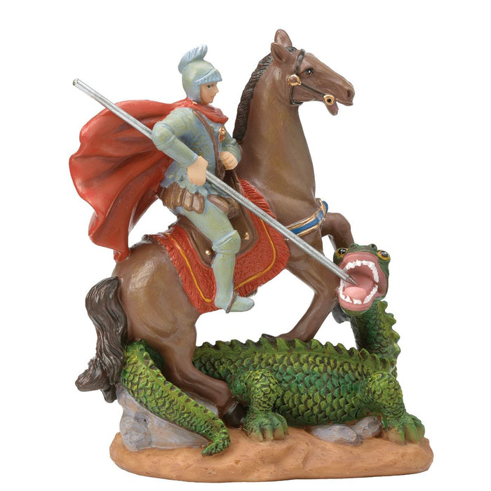 Statues Catholic Saints, St George and the Dragon Statue 4 inches high