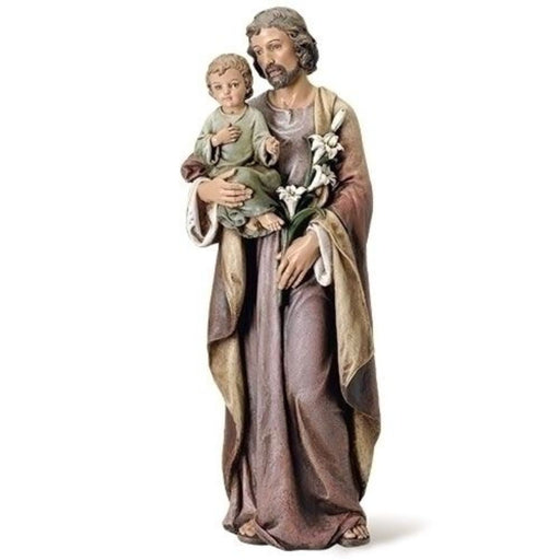 Statues Catholic Saints, St Joseph & Child Statue 91cm - 36 Inches High Resin Cast