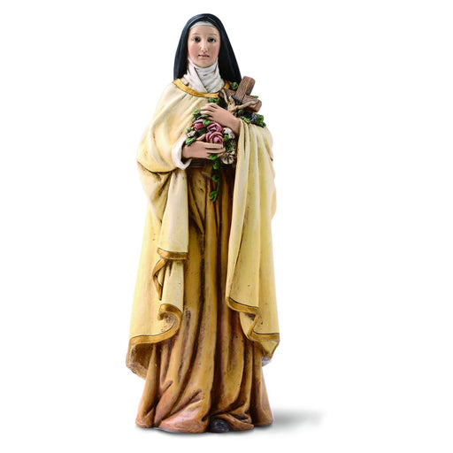 Saint Theresa Little Flower Statue 15cm - 6 Inches High Resin Cast Figurine Catholic Statue