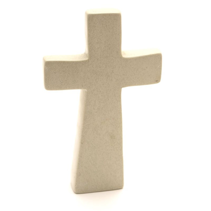 Standing Cross, Handcarved From Natural Soapstone 15.5cm / 6 Inches High