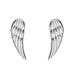 Sterling Silver Angel Wing, Stud Earrings 14mm High