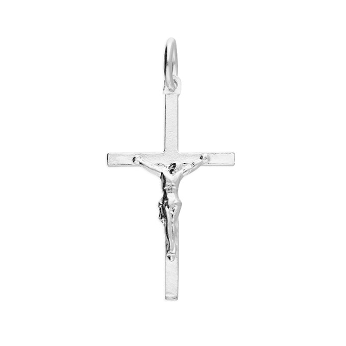 Catholic Jewellery, Sterling Silver Crucifix 23mm In Length