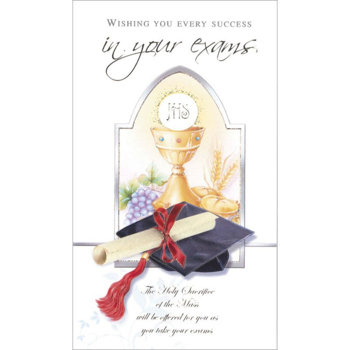 Catholic Mass Cards, Wishing You Every Success In Your Exams, Mass Greetings Card