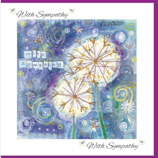 Christian Sympathy Greetings Card, Dandelion Design With Bible Verse
