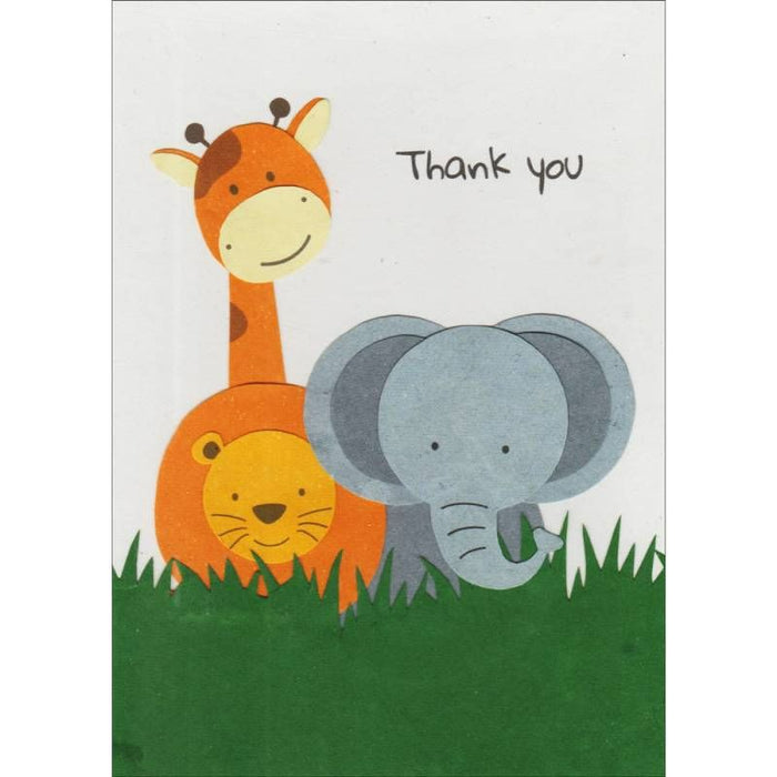 Thank You, Fair Trade Greetings Card, Blank Inside
