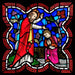 Cathedral Stained Glass, The Blessing, Lady Chapel Hereford Cathedral, Stained Glass Window Transfer 13.5cm High