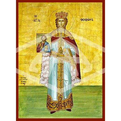 Theodora Empress of Byzantium, Mounted Icon Print Size: 20cm x 26cm