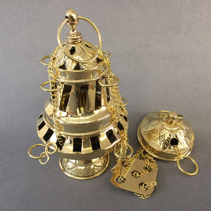 Thurible Brass, Church Incense Burner 10cm Diameter Small Size