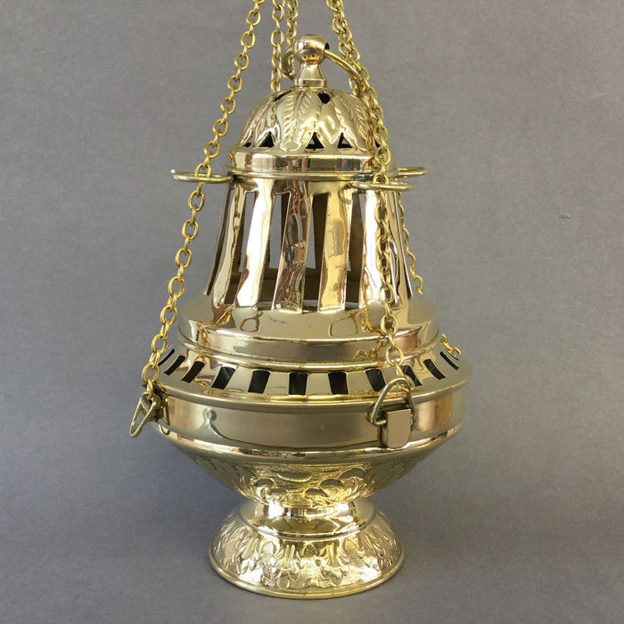 Thurible Brass, Church Incense Burner 17cm Diameter Large Size