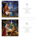 Religious Christmas Cards, 6 Christmas Cards, Christmas Wishes Holy Family & The 3 Kings 2 Designs With Gold Foil Highlights