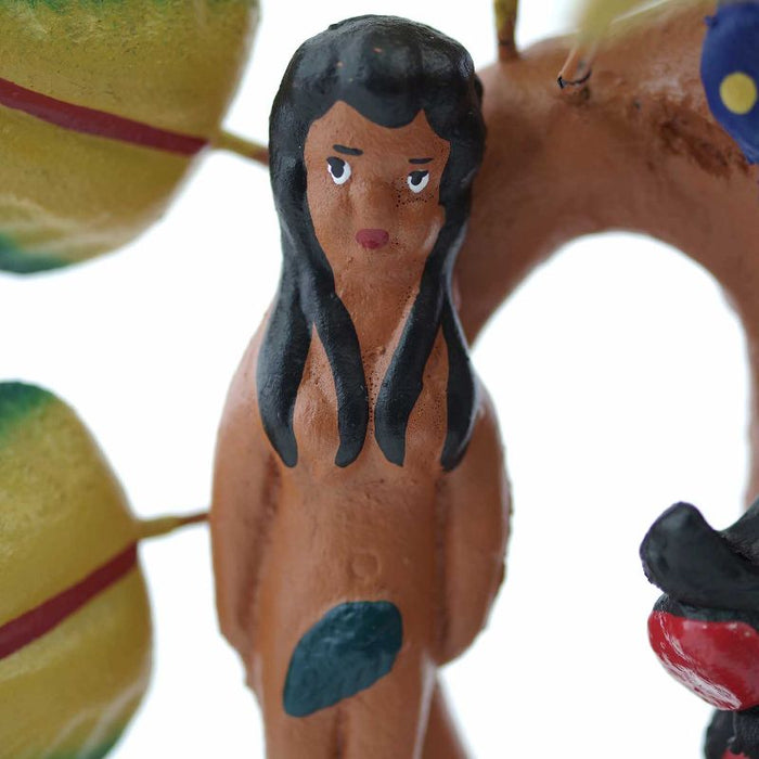 Adam & Eve In The Garden Of Eden, Arbol de Sencilla Handmade In Mexico 21cm / 8.25 Inches High