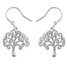 Tree of Life Sterling Silver Drop Earrings, 17mm Wide