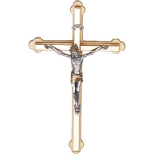 Two Tone Gilt Metal Crucifix 6 Inches High ONLY 1 X AVAILABLE