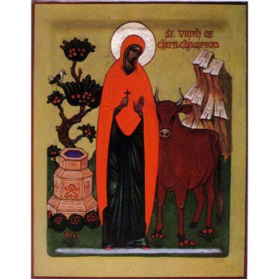 Orthodox Icons Saint Urith of Chittlehampton, Mounted Icon Print
