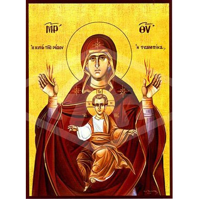 Virgin & Child, Mounted Icon Print Available In 2 Sizes