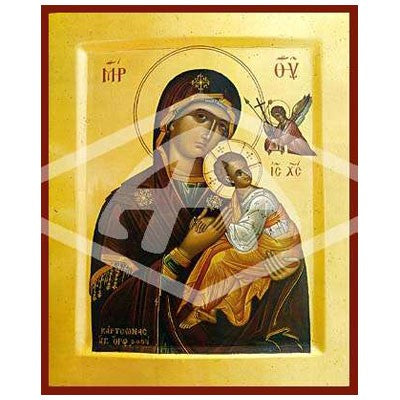 Virgin & Child Formidable Protection, Mounted Icon Print Size: 20cm x 26cm