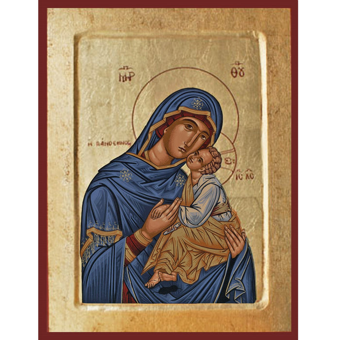 Virgin and Child Handmade Recessed Icon, Available In 2 Sizes