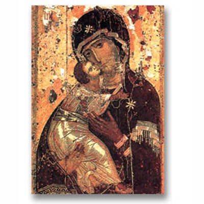 Our Lady of Vladimir, Mounted Icon Print Available In 2 Sizes