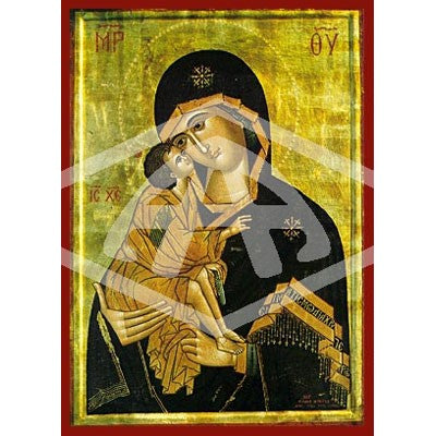 Virgin & Child Tenderness, Mounted Icon Print Available In 4 Sizes