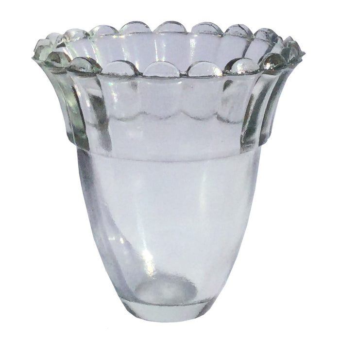 Clear Votive Lamp Glass, Large Fluted Design