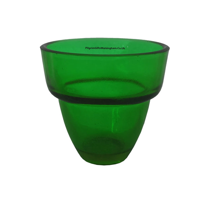Green Votive Lamp Glass, Large Size 8cm Diameter
