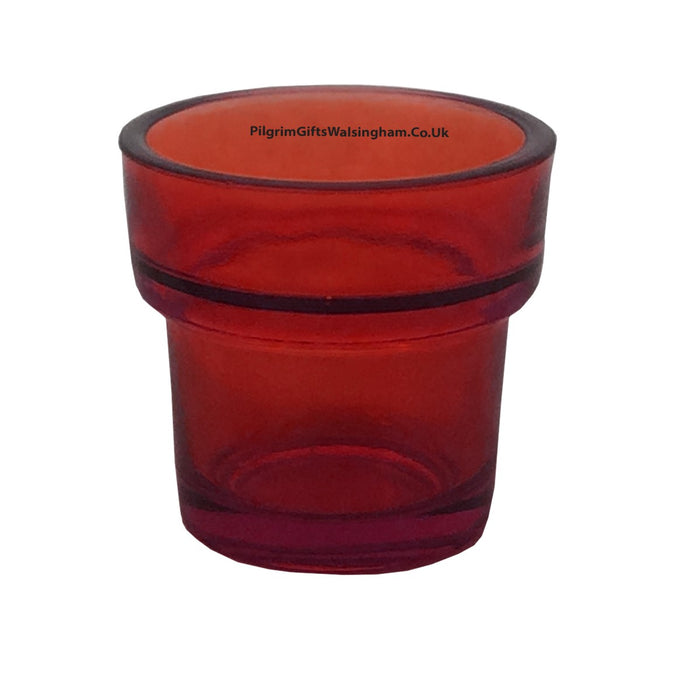 Red Votive Lamp Glass