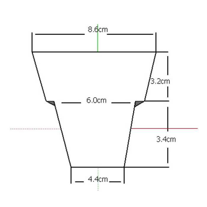 Red Votive Lamp Glass, Fluted Design