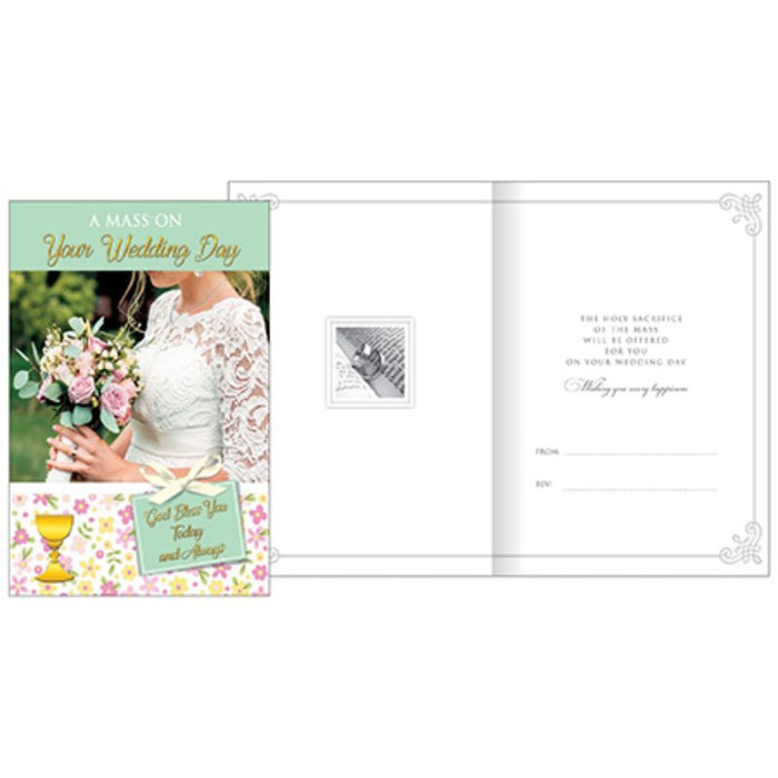 Catholic Mass Cards, A Mass On Your Wedding Day Greetings Card, God Bless You Today & Always