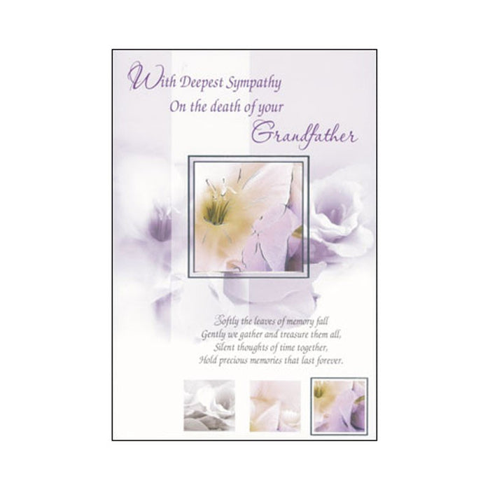With Sincere Sympathy For Your Grandfather Greetings Card