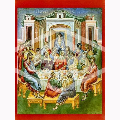 Woman Anointing The Lord, Mounted Icon Print Size 20cm x 26cm