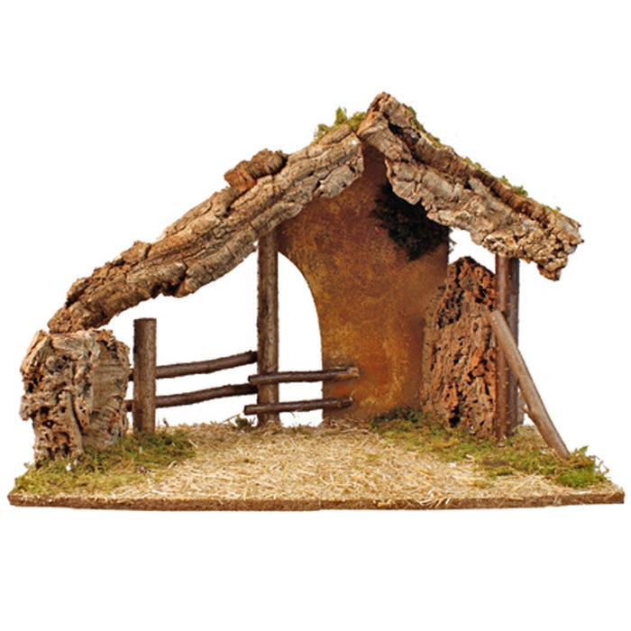 Nativity Shed, Wooden Nativity Crib Stable, 58cm - 23 Inches Wide
